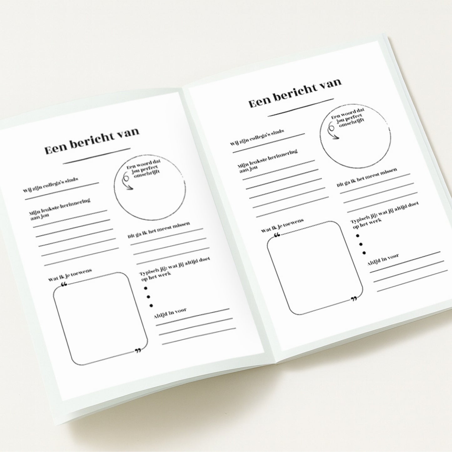Afscheidsboek Collega