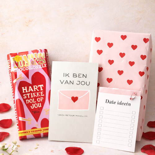 Valentijns Upgrade – Tony’s Chocolonely + valentijnskaart + date bucketlist