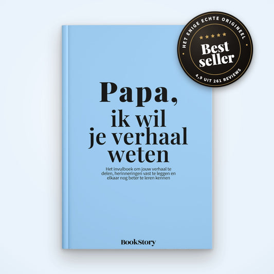 Invulboek papa: Papa, ik wil je verhaal weten, hardcover van Bookstory